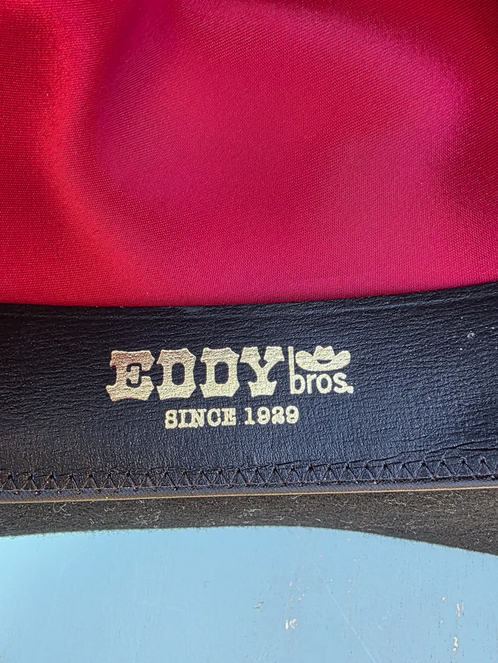 Eddy Bros Bandit Black Wool Felt Cowboy Hat Size 7 Made in USA Vintage